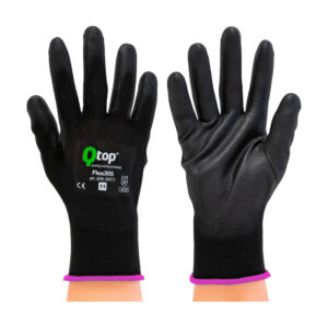 Q-TOP® FLEX305 handschoen PU palm PE zwart maat M