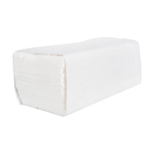 Handdoek 2-lgs wit cell Z-vouw
